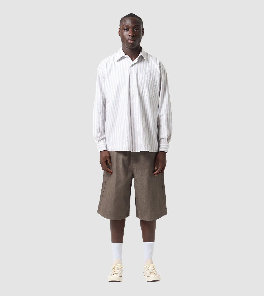 Japanese Raw Denim Shorts Brown - Image 5