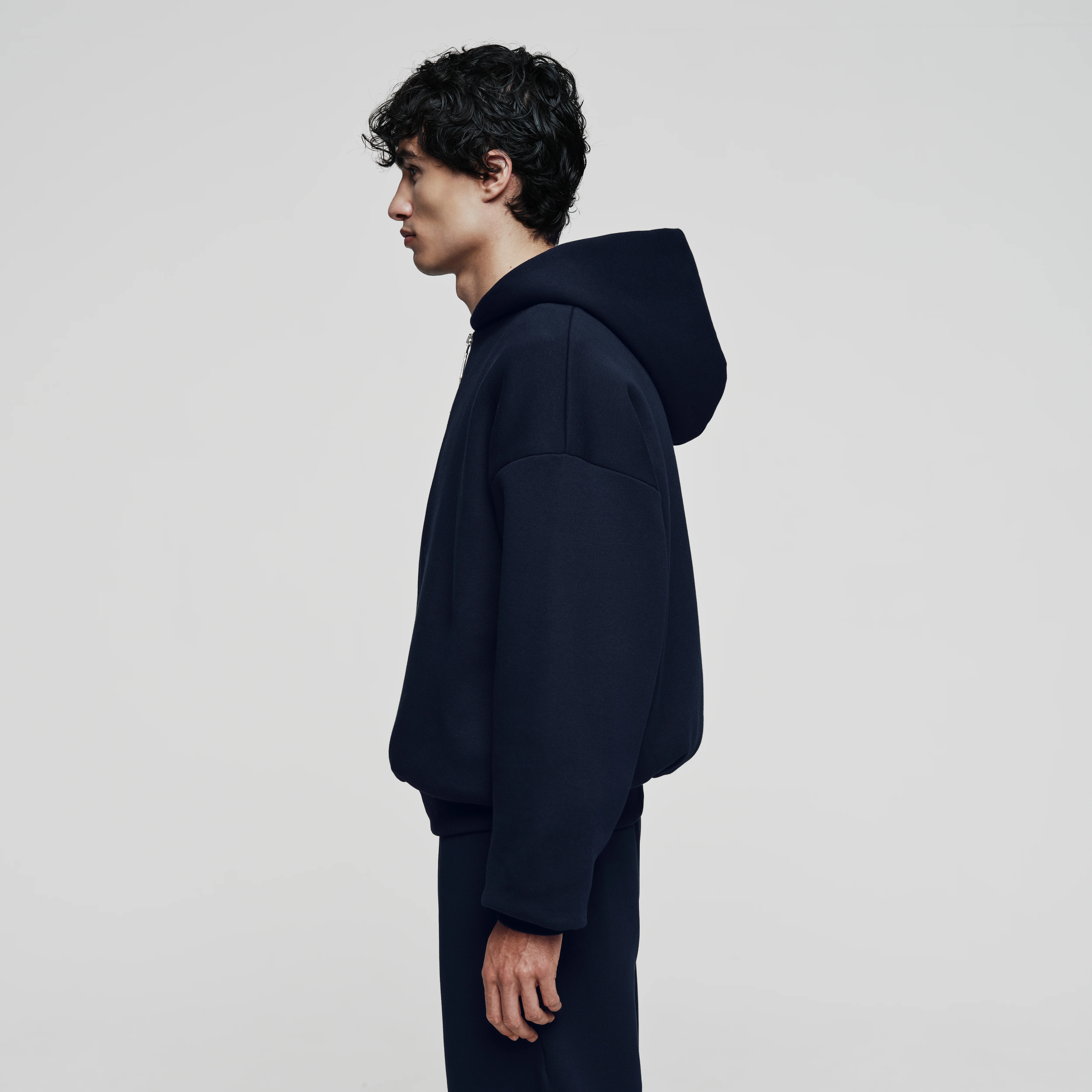 Navy Zip Hoodie - Image 7