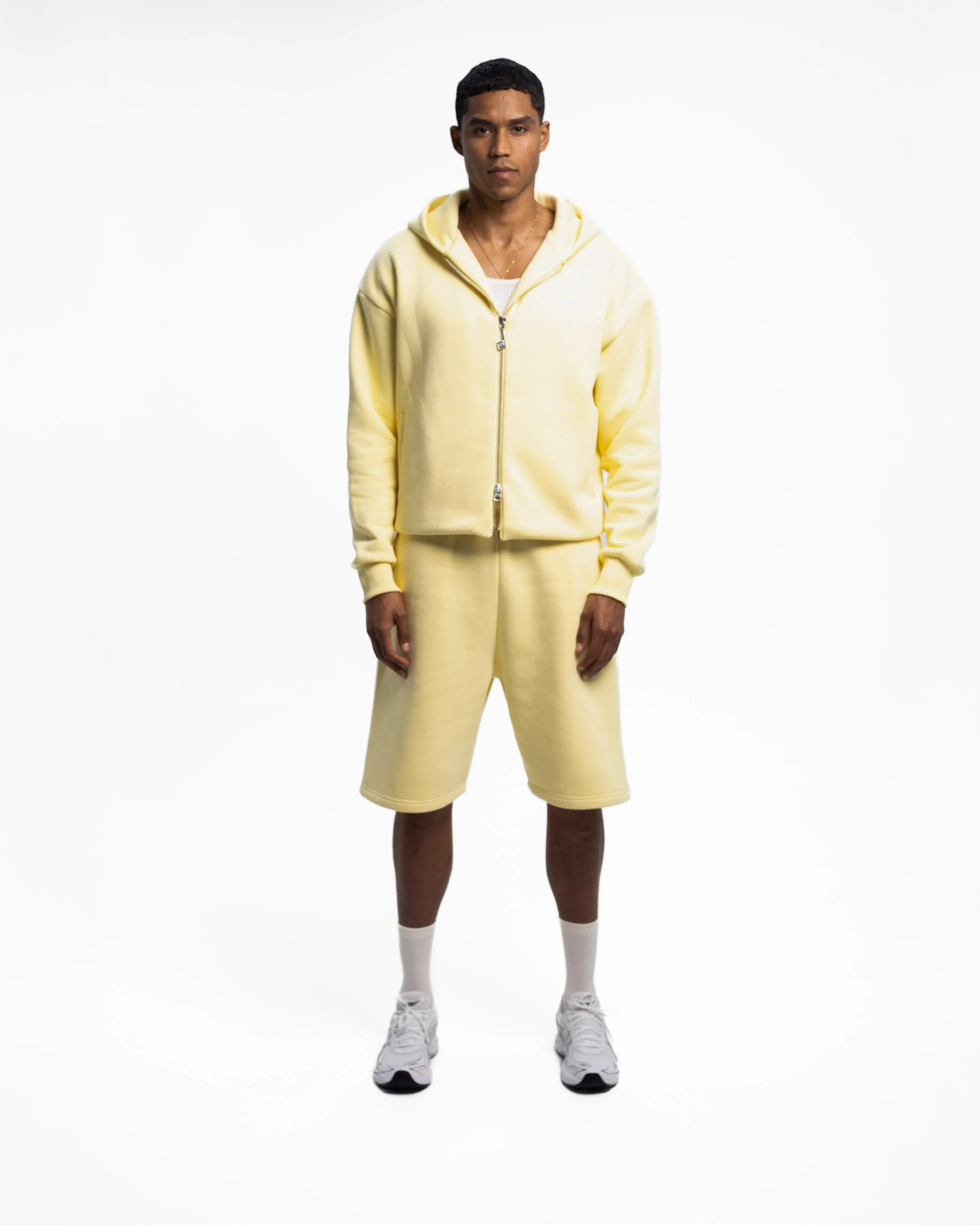 Two-Way Zip Hoodie Butter - Image 4