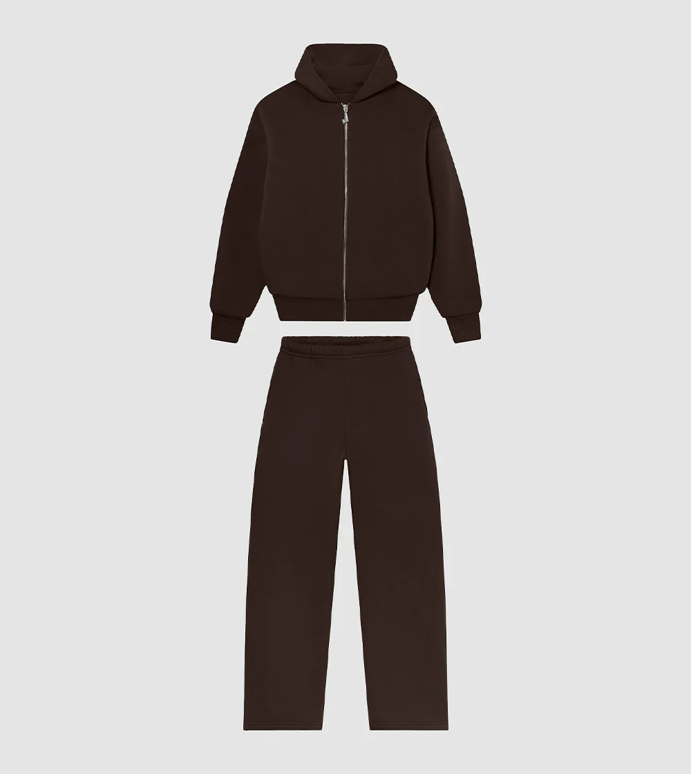 Zip Hoodie Tracksuit Mocca