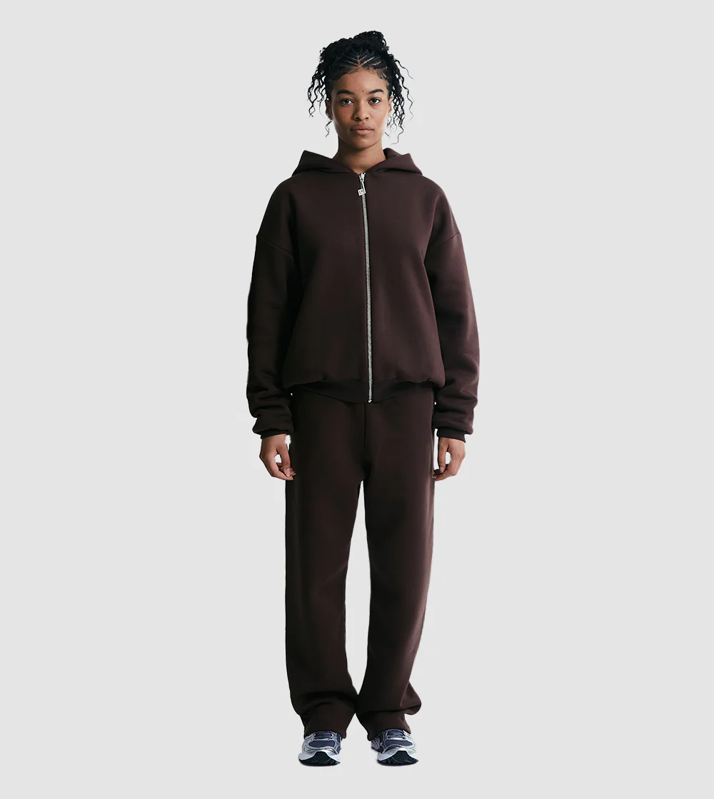 Zip Hoodie Tracksuit Mocca - Image 2
