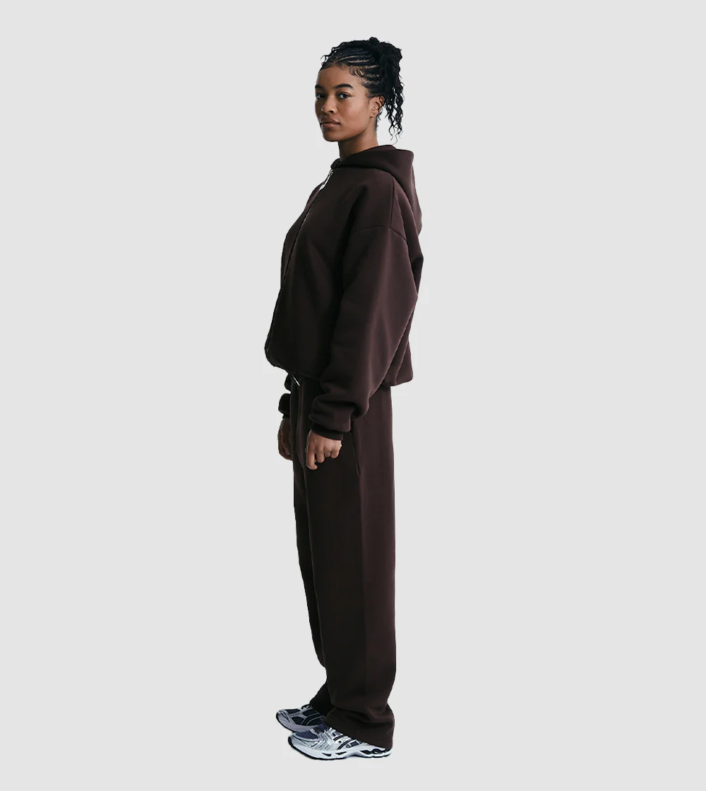 Zip Hoodie Tracksuit Mocca - Image 3
